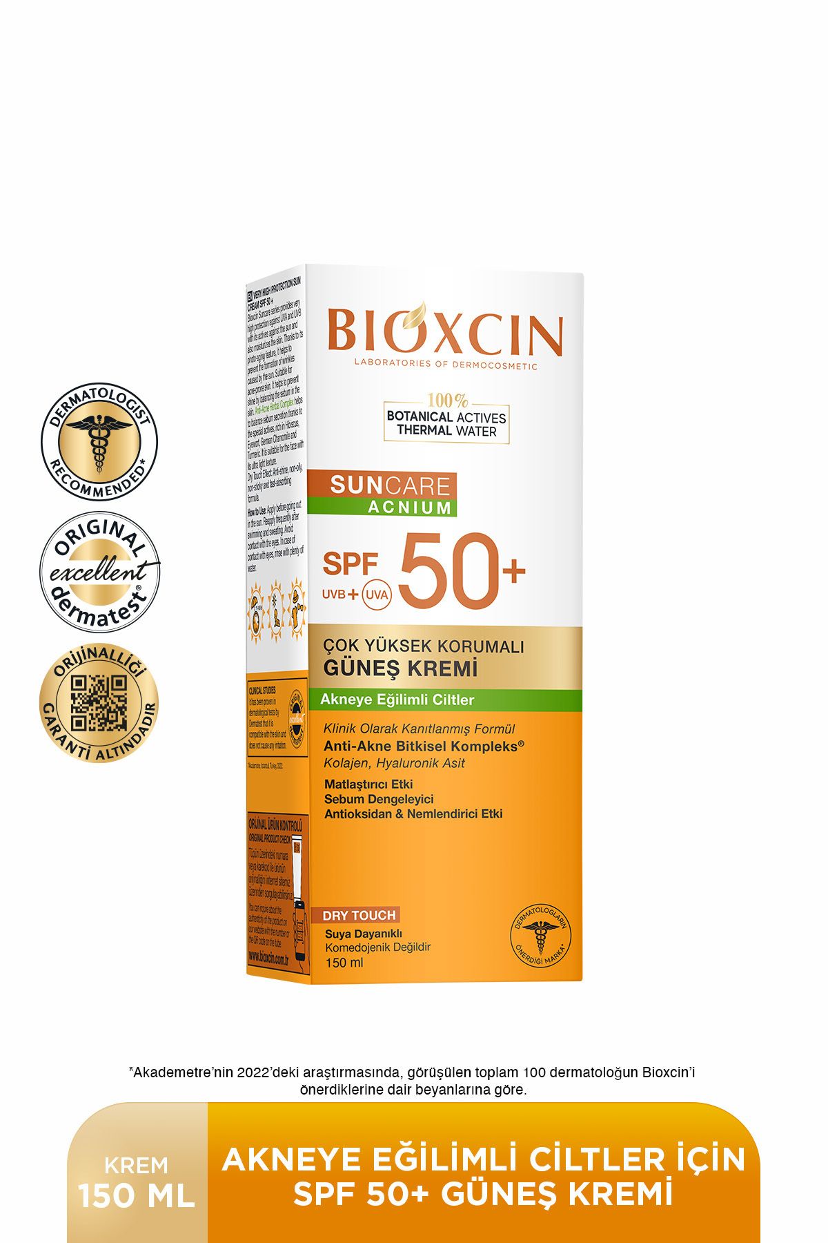 Bioxcin Sun Care Acnium Spf 50 Güneş Koruyucu Krem 150 ml