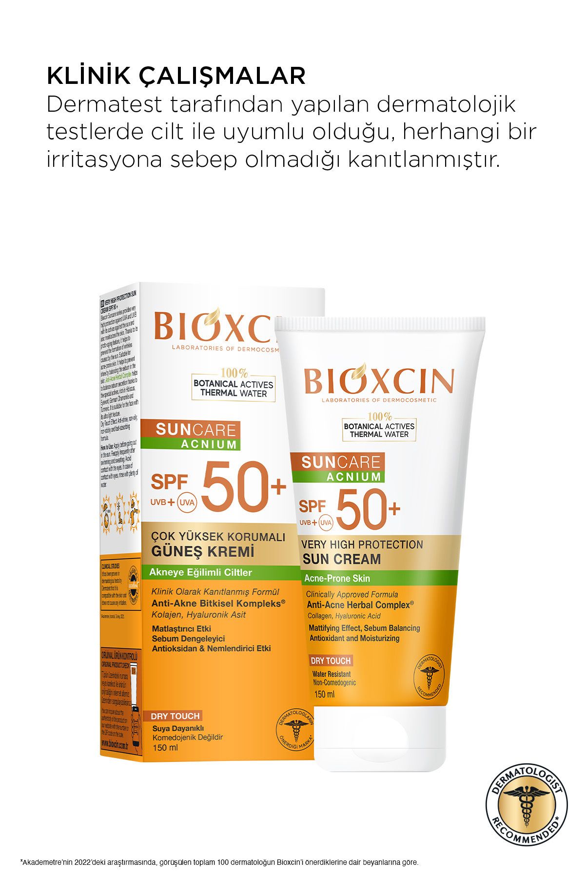 Bioxcin Sun Care Acnium Spf 50 Güneş Koruyucu Krem 150 ml - Görsel 2