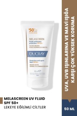 Ducray Melascreen UV Fluid SPF 50+ Leke Karşıtı Normal ve Karma Ciltler için Güneş Kremi 50 ml