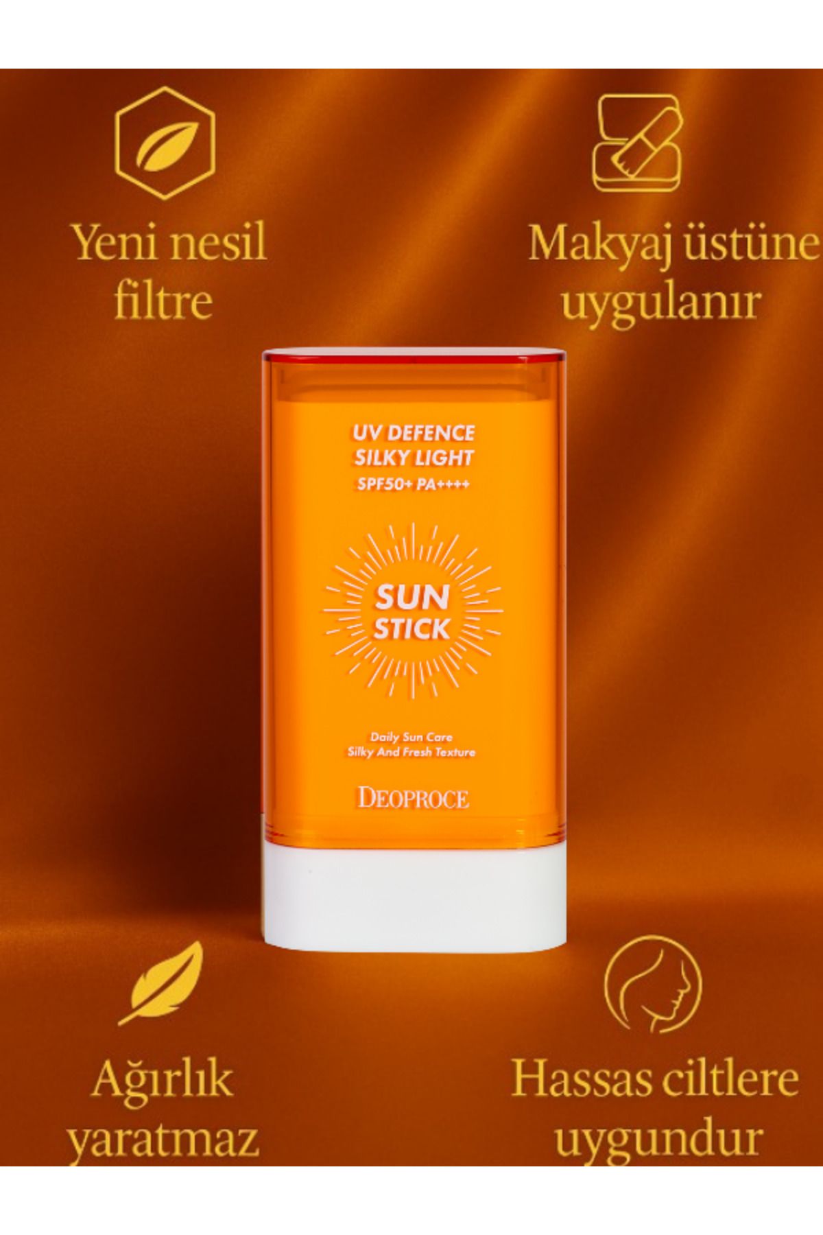DEOPROCE Sun Stick Güneş Kremi Ultra Hafif Doku Spf50 Pa Yüksek Uv Koruma 18 gr - Görsel 2
