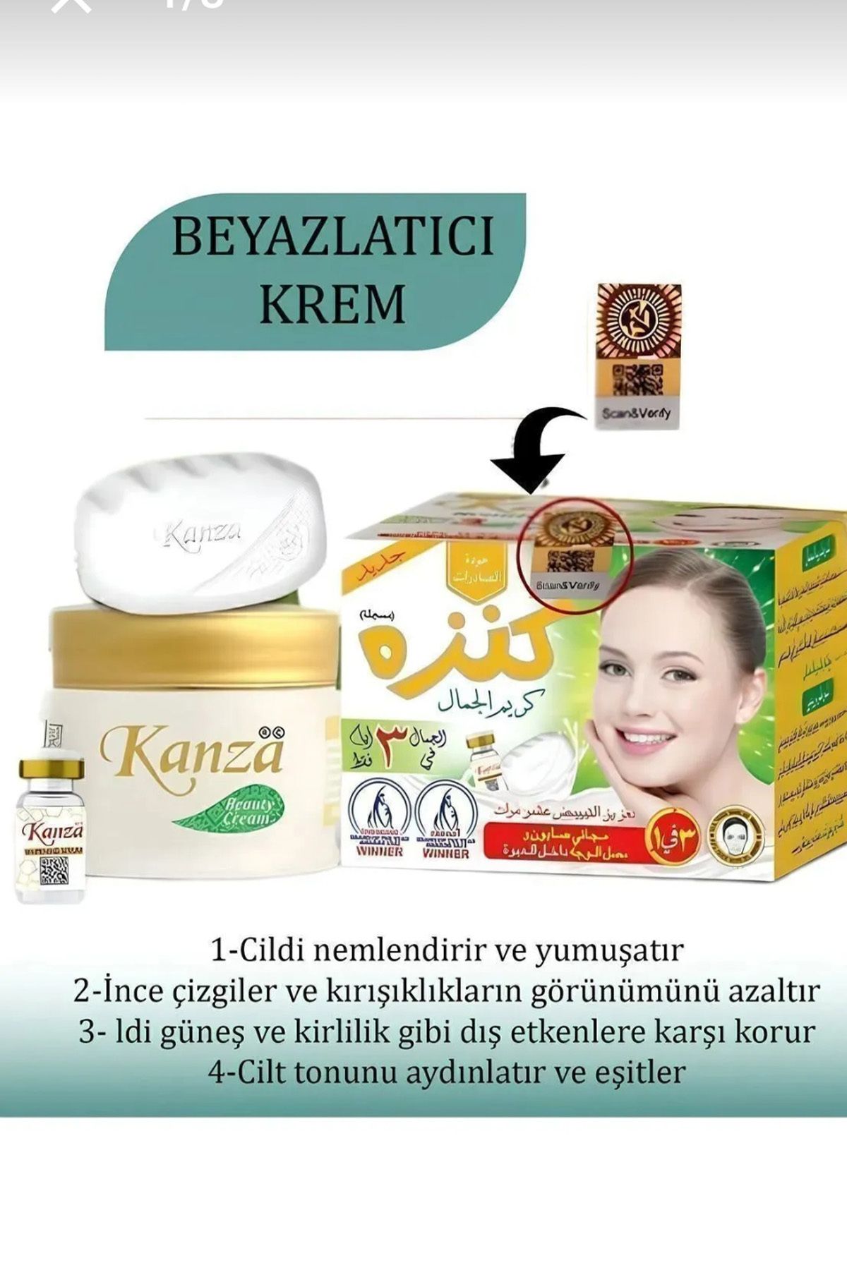ESSFASIHON Beyazlatıcı Krem Sabun Ve Serum Seti 3'lü Set (1 Kutu )