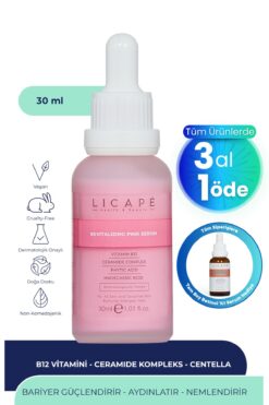 Licape B-12 Revitalizing Aydınlatıcı Bariyer Güçlendirici Nemlendirici Pink Serum 30ml