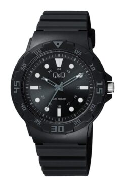 Q&Q Unisex Siyah Kol Saati 10atm Su Geçirmez Japan Quartz Vr18j011y