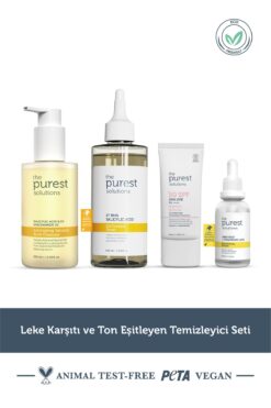 The Purest Solutions Leke karşıtı ve ton eşitleyen temizleyici seti