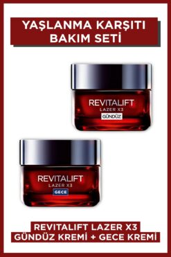L'Oreal Paris L'oréal Paris Revitalift Lazer X3 Yoğun Yaşlanma Karşıtı Gündüz Bakım Kremi Gece Bakım