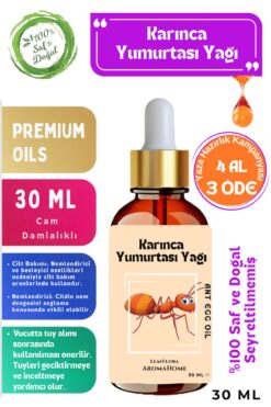 LeafFlora AromaHome Karınca Yumurtası Yağı 30 ml - Tüy Azaltıcı - %100 Saf Ve Doğal