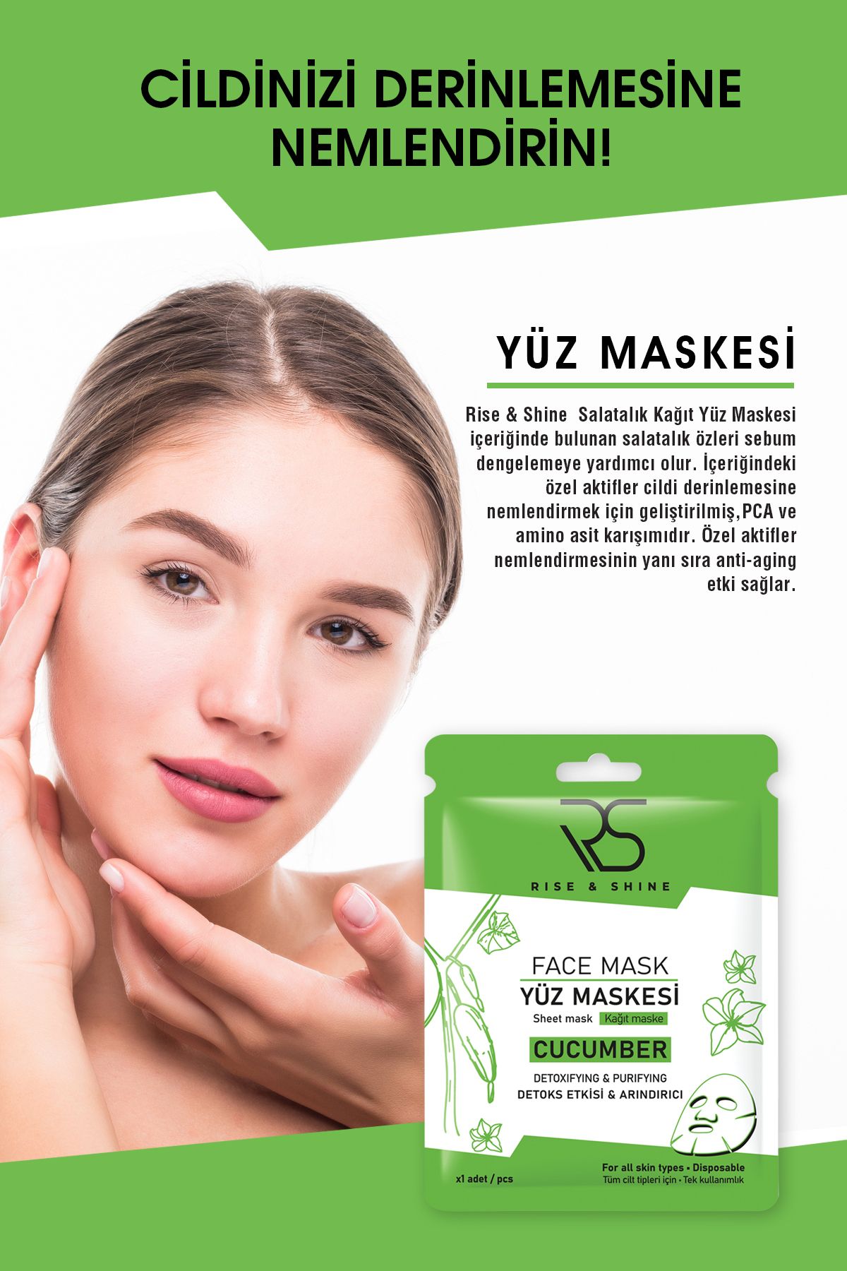 Rise & Shine Kağıt Yüz Maskesi - Görsel 2