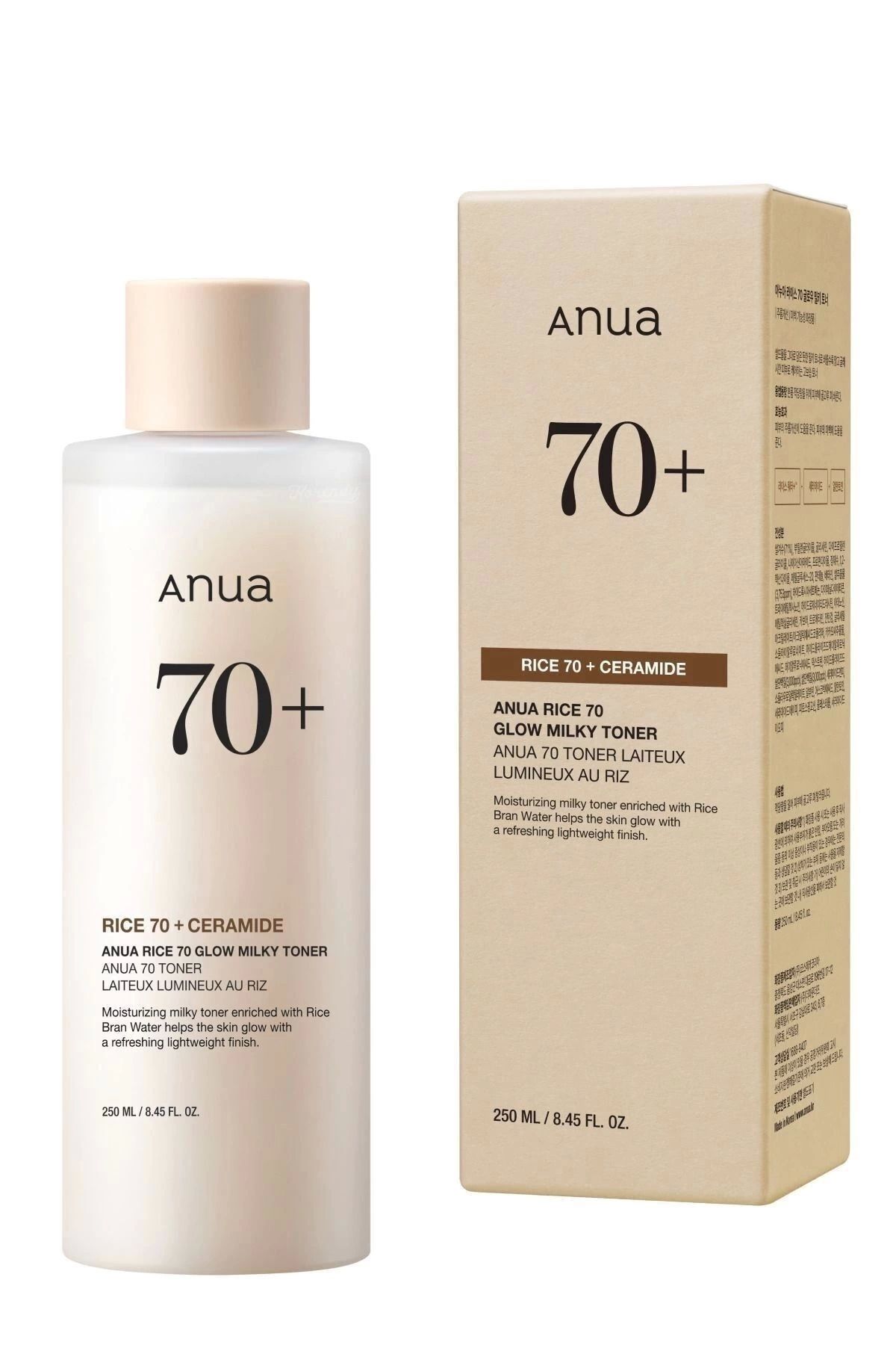 ANUA Rice 70 Glow Milky Toner - Leke Karşıtı, Canlandırıcı, Parlatıcı Pirinçli Süt Tonik 250ml