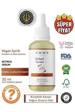 VOOP Kırışıklık ve Yaşlanma Karşıtı Bariyer Onarıcı Cilt Yenileyici Serum 30ml | (%1 Retinol + Ceramides)