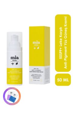 mia klinika 50 Spf+ İnce Çizgi Görünümü Azaltmaya Yardımcı, Pürüzsüzleştirici Yüz Güneş Kremi