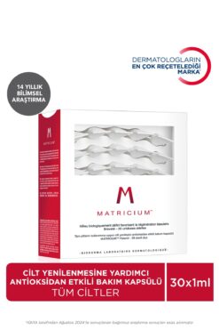 Bioderma MATRICIUM™ Tüm Ciltler için Cilt Yenileyici ve Antioksidan Etkili Bakım Kapsülü 30 x 1 ml