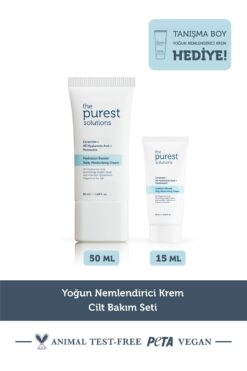 The Purest Solutions Yoğun Nemlendirici Krem Cilt Bakım Seti: 50 ml + 15 ml Tanışma Boy