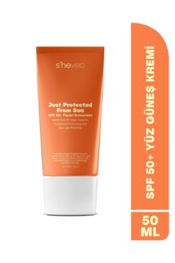 SHE VEC JUST PROTECTED FROM SUN - SPF50+ Leke Karşıtı Yüksek Korumalı Güneş Kremi | Tüm Cilt Tipleri 50ml