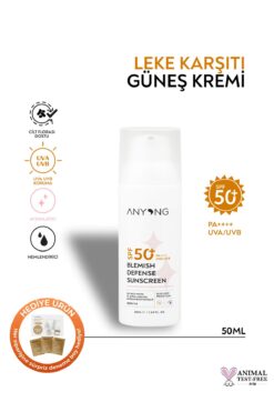 Anyong Leke Karşıtı Güneş Kremi – SPF 50+ - Yüz İçin - Yeni Nesil Mavi Işık Koruması
