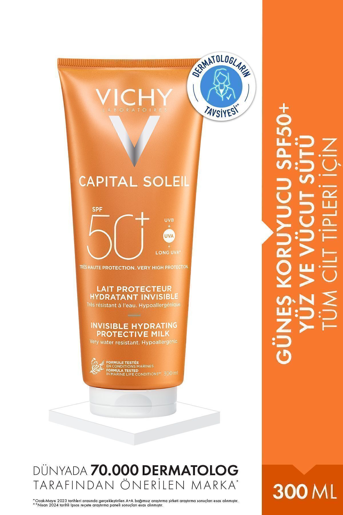 Vichy Capital Soleil Spf 50 Çok Yüksek Koruma Yüz Ve Vücut Sütü 300 ml