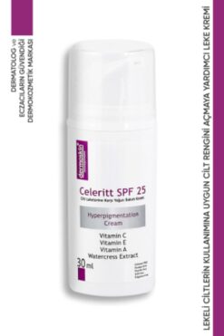 Dermoskin Celeritt SPF 25 Krem | Güneş Koruyucu Yüz Kremi | Cilt Leke Kremi | C Vitamini Cilt Bakımı | 30 ml