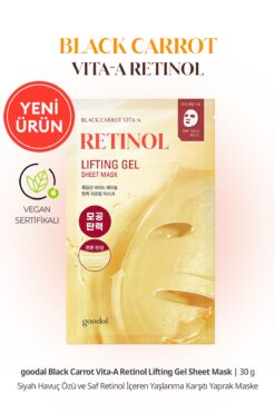 Goodal Retinol İçerikli Yaprak Maske GOODAL Black Carrot Vita-A Retinol Lifting Gel Sheet Mask