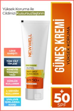 New Well Güneş Kremi Yüksek Koruma Spf 50+ (50 Ml )