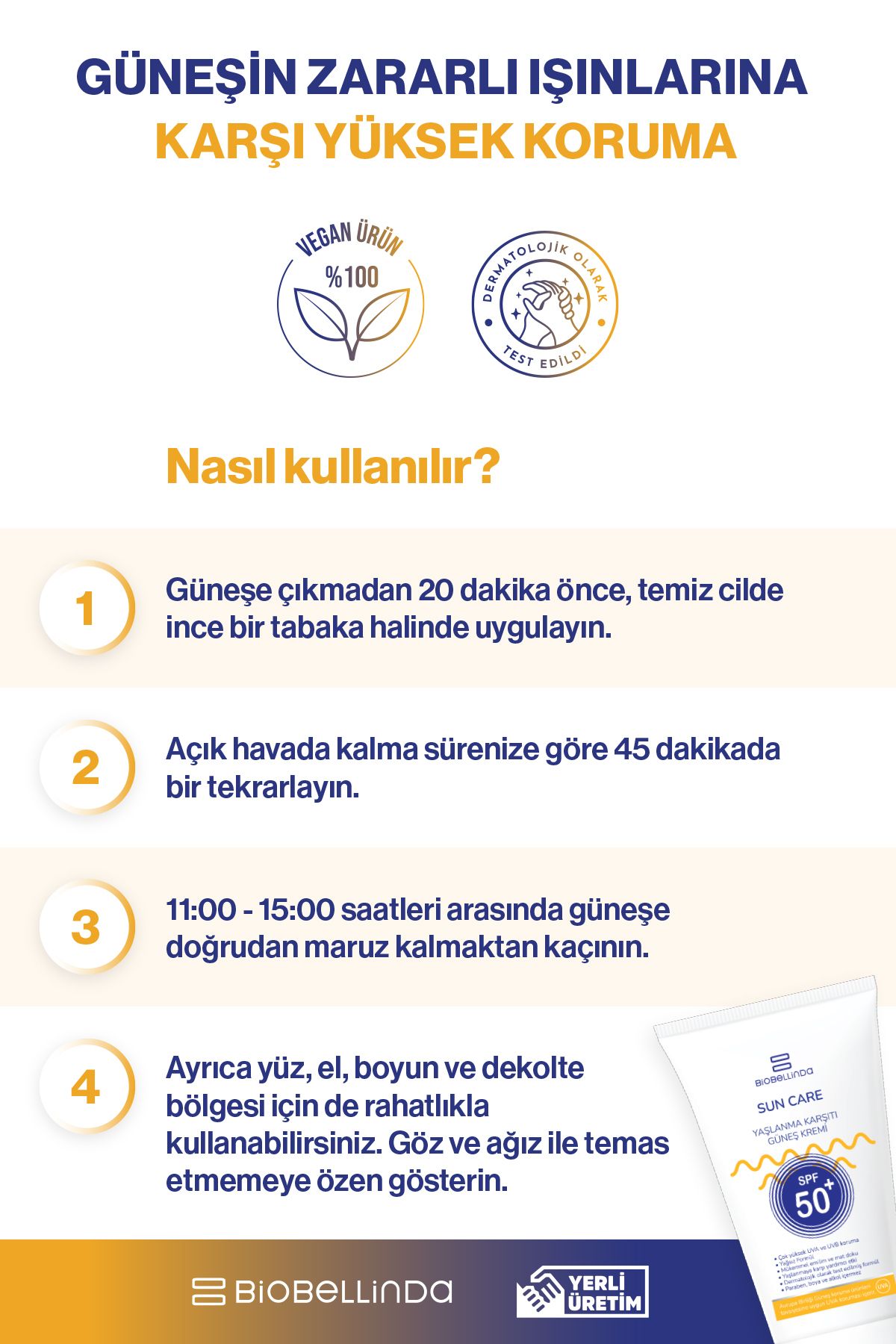 BioBellinda Yaşlanma & Leke Karşıtı Güneş Kremi 50 ml - Görsel 2