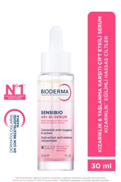 Bioderma Sensibio AR+ Kızarıklık Eğilimli Hassas Ciltler Kızarıklık ve Yaşlanma Karşıtı Bakuchiol Serum 30 ml