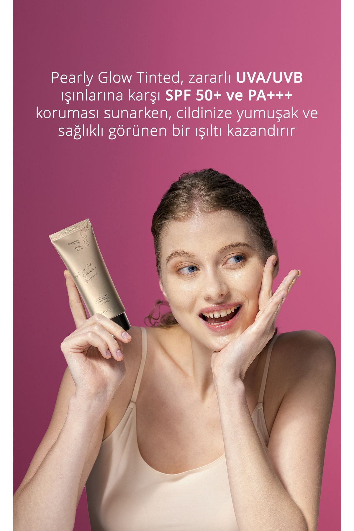 RESH LAB Pearly Glow Tinted SPF50+ PA+++ - Dark - Görsel 2