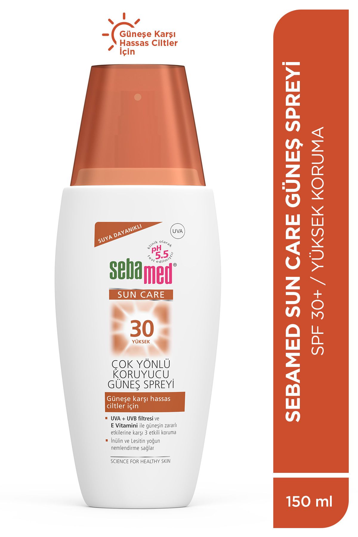 Sebamed Sun Care SPF 30 UVA / UVB Filtresi ve E Vitamini Üçlü Yüksek Koruma Çok Yönlü Güneş Spreyi 150 ml