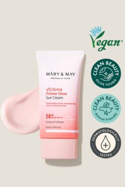 Mary & May Vegan Primer Glow Ton Eşitleyici Aydınlatıcı Pink Sun Güneş Kremi Spf50 Pa 50 ml (VİONİNE)