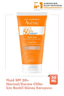 Avene Fluid SPF 50+ Normal ve Karma Ciltler için Hafif Dokulu Yüksek Korumalı Renkli Yüz Güneş Kremi 50ml