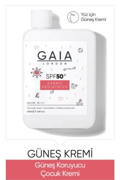 Gaia London Çocuklar Için Cildi Suya, Tere Ve Kuma Karşı Çok Dayanıklı 50spf Uva/uvb 120ml Güneş Kremi