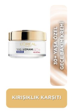 L'Oreal Paris Yaş Uzmanı Kırışıklık Karşıtı 40+ Gece Kremi 50 ml