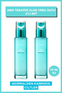 L'Oreal Paris Nem Terapisi Aloe Vera Suyu Normalden Karmaya Ciltler Için Su Bazlı Günlük Bakım Nemlendirici Krem 2