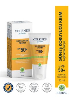 Celenes By Sweden Herbal Yaşlanma Karşıtı Güneş Kremi 50 Spf 50 Ml-