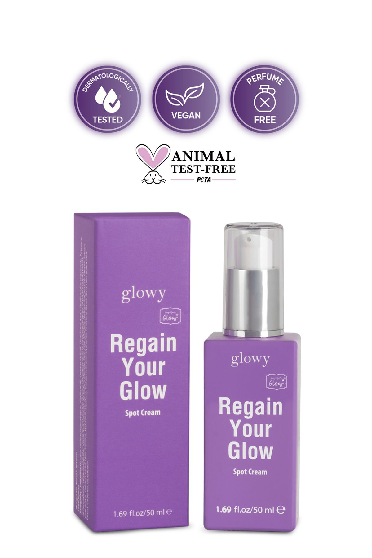 GLOWY Regain Your Glow Lekeleri Yok Eden Ve Yenilerinin Oluşmasını Önleyen Leke Kremi 50ml - Görsel 2