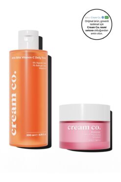 Cream Co. Gözenek Sıkılaştırıcı Siyah Nokta ve Akne Karşıtı Aydınlatıcı Arındırıcı Nemlendirici İkili