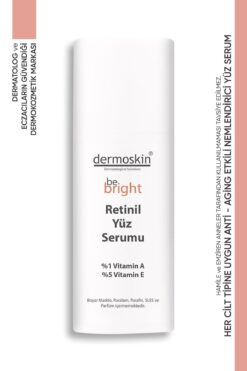 Dermoskin Be Bright Retinil Yüz Serumu | Yaşlanma ve Kırışıklık Karşıtı | Gözenek Sıklaştırıcı | 33 ml