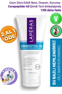 LAPERAS Su Bazlı Nemlendirici Krem 75ml | Cerapeptide 4d Seramid Peptit Hyaluron Bariyer Onarıcı