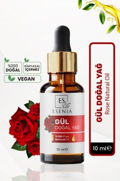 ESENIA Gül Yağı %100 Saf ve Doğal Bitkisel Uçucu Yağ Rose Essential Oil 10ml