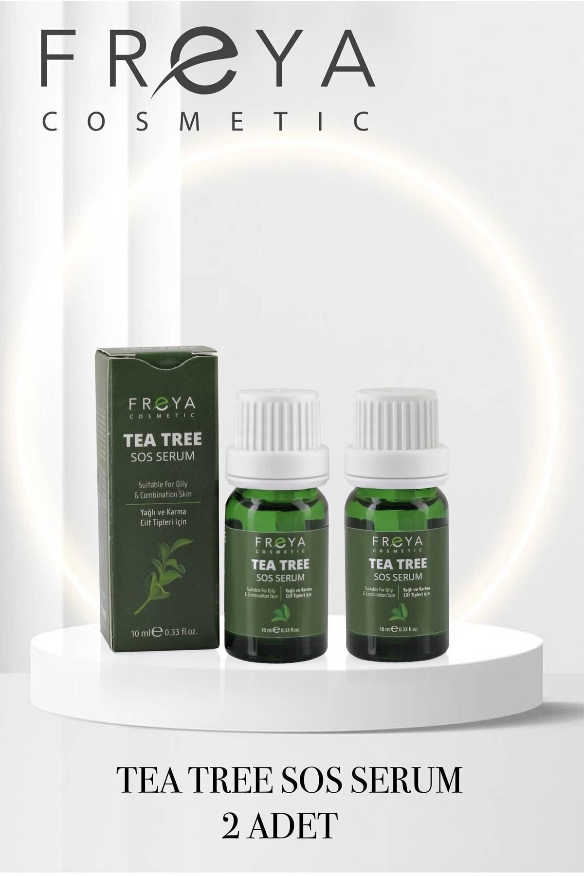 FREYACOSMETIC Çay Ağacı Yağı Sos Serum- Tea Tree Serum 2 Adet 10ml Sivilce Siyah Nokta Karşıtı Farmasi0606