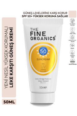 THE FINE ORGANICS Spf 50+ Yüksek Korumalı Yoğun Leke Karşıtı Nemlendirici Güneş Kremi, 50ml