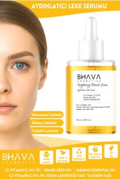 bhava cosmetics Aydınlatıcı Serum Leke Açıcı Beyazlatıcı Yoğun Nemlendirici Yağ Bazlı Serum 30 ml