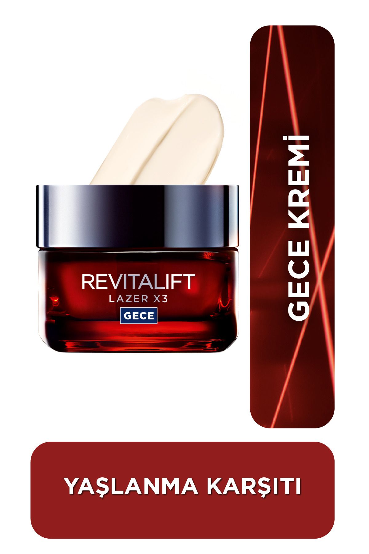 L'Oreal Paris L'oréal Paris Revitalift Lazer X3 Yoğun Yaşlanma Karşıtı Gece Bakım Kremi