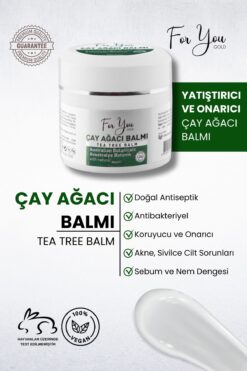 For You Gold Yatıştırmaya Ve Onarmaya Yardımcı Çay Ağacı Balmı Bakım Kremi 50 ml (TEA TREE BALM)