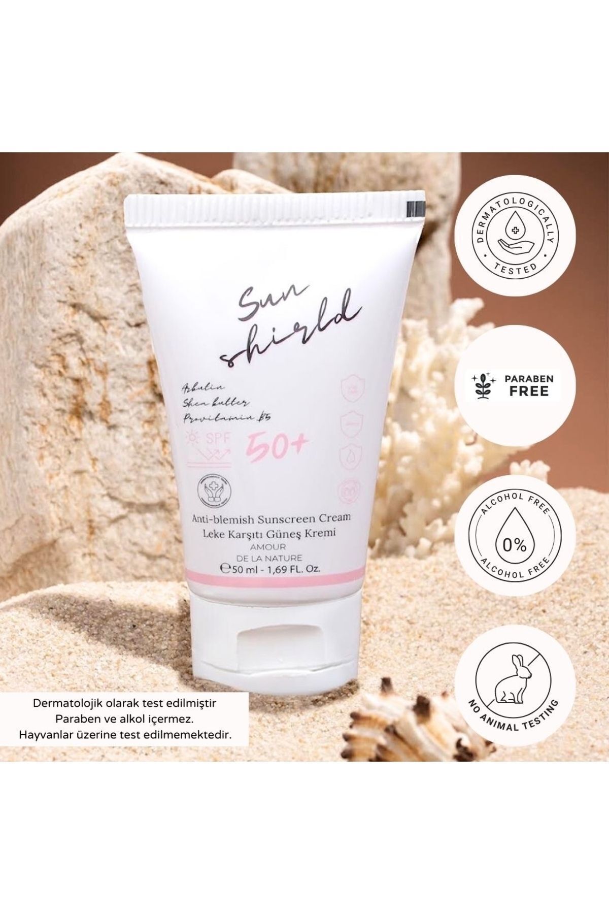 AMOUR DE LA NATURE Sun Shield Cilt Tonu Eşitleyici Nemlendirici Güneş Kremi 50 Spf 50ml - Görsel 2