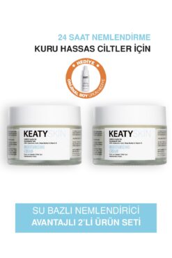 KEATY 2'li Su Bazlı Yoğun Nemlendirici Krem | 24 Saat Derin Nem | Kuru & Hassas Ciltler Için | Hyaluro