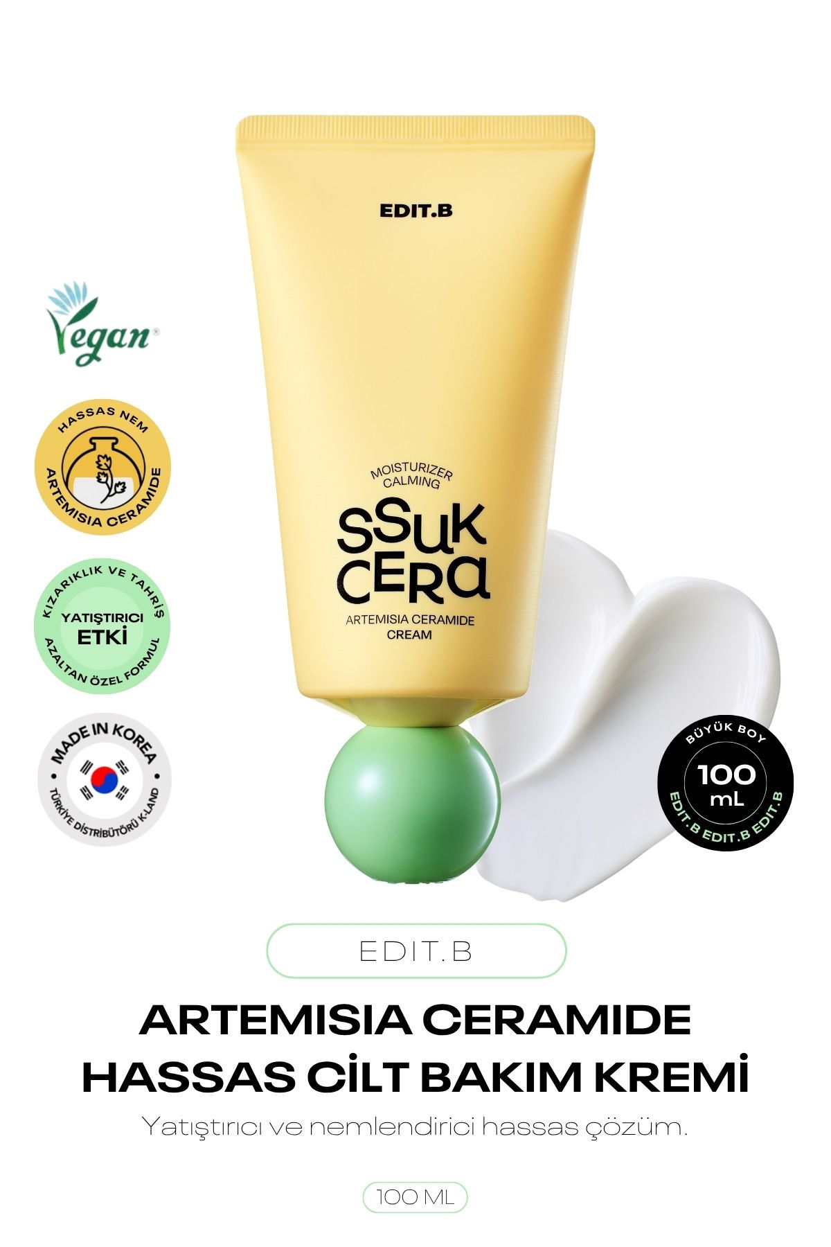 EDITB Nemlendirici Hassas Cilt Bakım Kremi Edit.b Moisturizer Calming Artemisia Ceramide Cream
