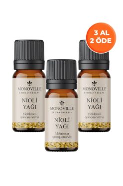 Monoville Nioli Uçucu Yağı 3'lü Set %100 Saf ve Doğal (Niaouli Essential Oil) 3x10 ml