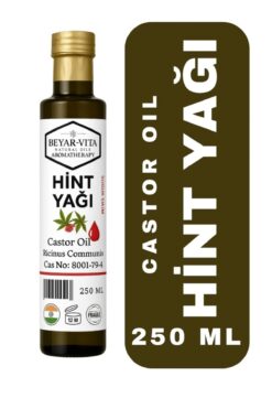 BEYARVİTA Hint Yağı 250 ml – Soğuk Sıkım – Cam Şişe – Katkısız - Castor Oil -