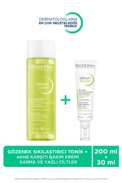 Bioderma Sebium Karma Ve Yağlı Ciltler İçin Gözenek Sıkılaştırıcı Tonik 200 ml & Bakım Kremi 30 ml