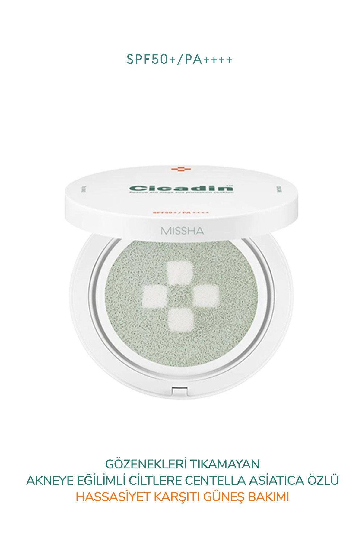 Missha Hassas Ciltlere Uygun Cushion Güneş Kremi Cicadin Rescue Ato Mega Sun Protection Cushion Spf50