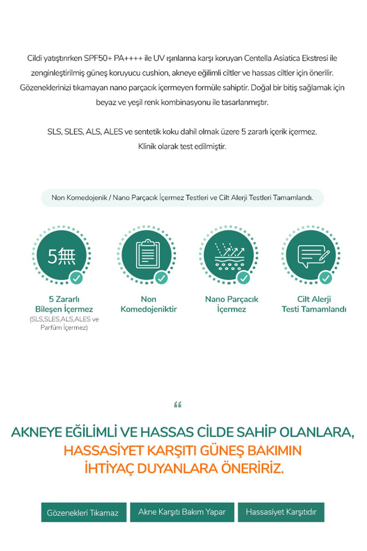 Missha Hassas Ciltlere Uygun Cushion Güneş Kremi Cicadin Rescue Ato Mega Sun Protection Cushion Spf50 - Görsel 2